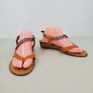 Extreme by Eddie Marc Embelished Buckled Flat Sandals Size 9